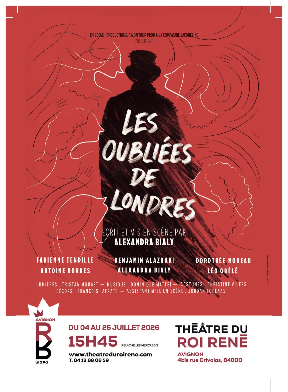 Affiche Avignon — Les Oubliées de Londres · Roi René